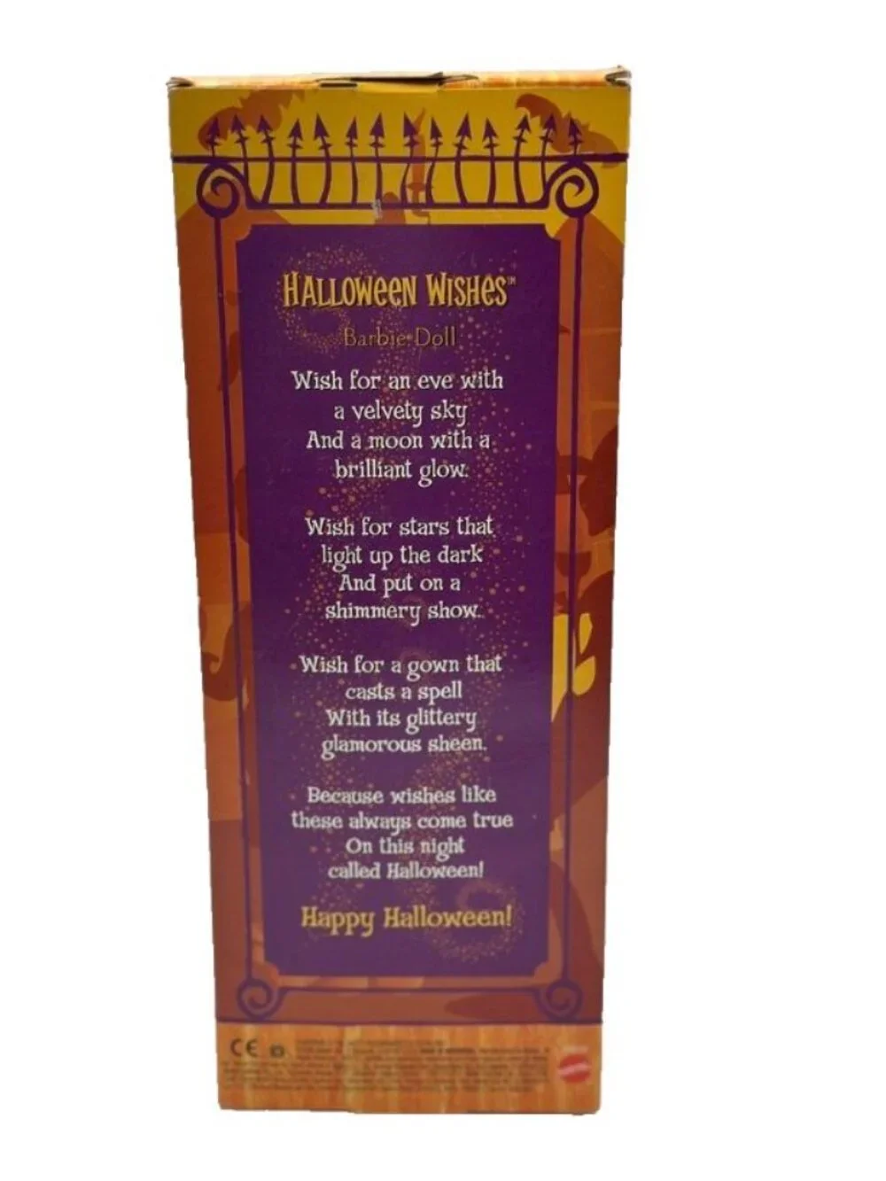 Mattel Halloween Wishes Barbie Doll 12in Blonde Hair 2005 G8539